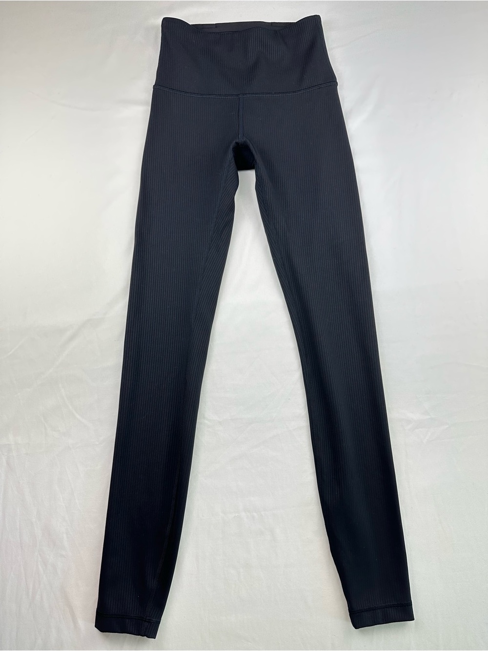 Lululemon Wunder Train Ribbed High Rise Leggings Black Workout Tights Gym Pilate